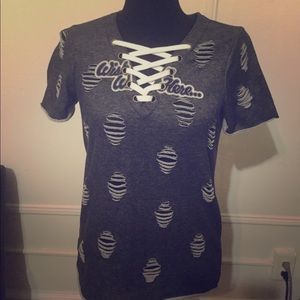 V neck laced Fashion shirt